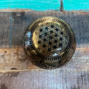 Klangschale mit Shri Yantra | ø 23.6 cm | Ton ~ C# | OM-Ton / Erdtons (136,10 Hz)