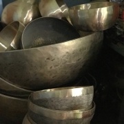 Klangschale mit Shri Yantra | ø 24.5 cm | Ton ~ B (H) | Chiron (120,25 Hz)