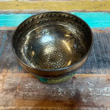Klangschale Lebensblume | ø 19.8 cm | Ton ~ G | Erdrotation / Tageston  (194,18 Hz)