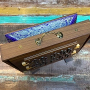 Teakholz Bass Shruti Box | Gross | 2. Oktaven Tonumfang C2–B3 in 440 Hz