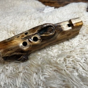 Okarina aus Wurzelstück | F in 432 Hz | Pentatonische Stimmung | ca. 18 cm