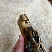 Okarina aus Wurzelstück | F in 432 Hz | Pentatonische Stimmung | ca. 18 cm