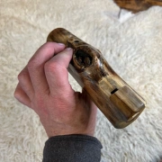 Okarina aus Wurzelstück | F in 432 Hz | Pentatonische Stimmung | ca. 18 cm