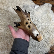 Okarina aus Aststück | E4 in 432 Hz | Pentatonische Stimmung | ca. 28 cm