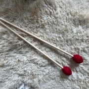 Gong Mallet Paar | Kopf mit Garn umwickelt | Harte Anschläge