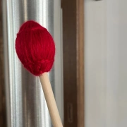 Gong Mallet Paar | Kopf mit Garn umwickelt | Harte Anschläge