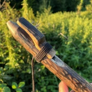 Gebetsflöte aus einem Ast in G – 432 Hz | Nature Spirit | Teakholz 52 cm