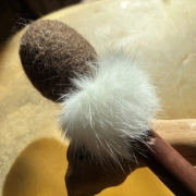 Trommelstock Serengeti-Holz mit Adlerkopf & Filzklöppel