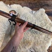 Die neue Sparrow Hawk Flöte in A-Moll |  Walnussholz | mit Türkisen | 48 cm