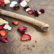 Trommelstock aus Holunderholz – Filzklöppel, 41 cm