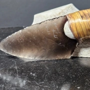 Obsidianmesser von Kenny Hull | Handgefertigt | Hirschhorngriff