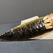 Obsidianmesser | Handgefertigt aus  Kaktusgriff & Goldsheen Obsidian