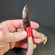 Obsidianmesser | Handgefertigt aus Hirschhorngriff & Mahogany Obsidian