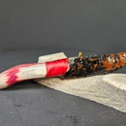 Obsidianmesser | Handgefertigt aus Hirschhorngriff & Mahogany Obsidian