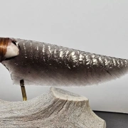 Obsidianmesser | Handgefertigt aus Hirschhorn & Smokey Obsidian