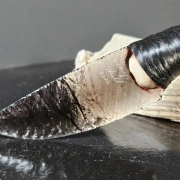 Obsidianmesser | Handgefertigt aus Hirschhorn & Smokey Glass Obsidian