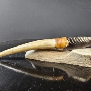 Obsidianmesser | Handgefertigt aus Hirschhorn & Banded Obsidian