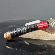 Obsidianmesser | Handgefertigt aus Springbokhorn & Grey Ghost Obsidian