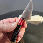 Obsidianmesser | Handgefertigt aus Springbokhorn & Grey Ghost Obsidian
