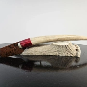 Obsidianmesser | Handgefertigt aus Hirschhorn & Mahogany Obsidian