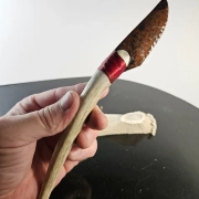 Obsidianmesser | Handgefertigt aus Hirschhorn & Mahogany Obsidian
