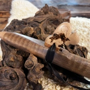 Gebetsflöte in G - 440Hz | Curly Walnuss  | Meisterstück von Miguel Medina