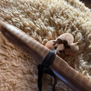 Gebetsflöte in G - 440Hz | Curly Walnuss  | Meisterstück von Miguel Medina