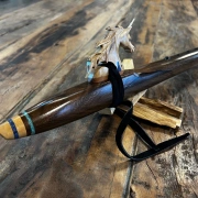 Gebetsflöte in F | Einhorn Windblock | Walnuss Holz | von Miguel Medina