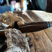 Gebetsflöte in F | Einhorn Windblock | Walnuss Holz | von Miguel Medina