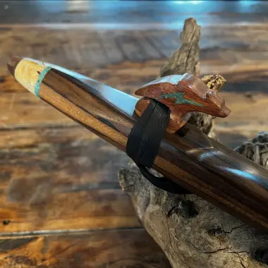 Gebetsflöte in G-Moll | Bären Windblock | Ziricote Holz | Miguel Medina