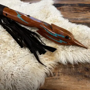 Gebetsflöte in F# | Spechtkopf | Redheart Holz | Miguel Medina