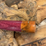 Gebetsflöte in F#-Moll | Feder Windblock | Amaranth-Holz | Miguel Medina