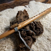 Gebetsflöte in G#-Moll | Kranichkopf | Ahorn Holz | Miguel Medina