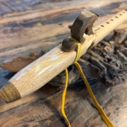 Gebetsflöte in F-Moll | Adler Windblock | Eichenholz | Miguel Medina