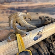 Gebetsflöte in F-Moll | Adler Windblock | Eichenholz | Miguel Medina