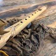 Gebetsflöte in F-Moll | Adler Windblock | Eichenholz | Miguel Medina