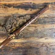 Gebetsflöte in E-Moll | Flügel Windblock | Mahagoni | Miguel Medina