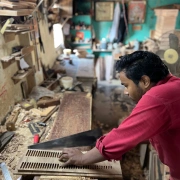 "Radha Peacock Harmonium" | 3.5 Oktaven | Teakholz Edition | 432 Hz