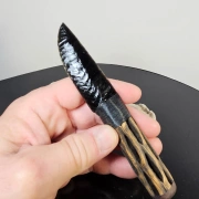 Black Velvet Obsidian Cholla Messer von Kenny Hull | Kräutermesser