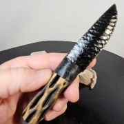 Black Velvet Obsidian Cholla Messer von Kenny Hull | Kräutermesser