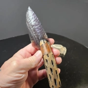 Royal Purple Rainbow Obsidian Cholla Messer von Kenny Hull | Signiert 2025