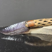 Royal Purple Rainbow Obsidian Cholla Messer von Kenny Hull | Signiert 2025