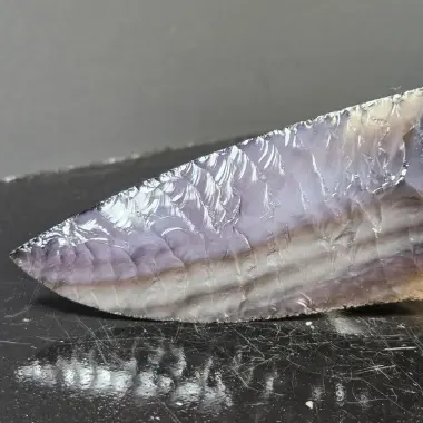 Royal Purple Rainbow Obsidian Cholla Messer von Kenny Hull | Signiert 2025