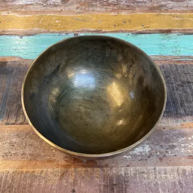 Klangschale mit Blume des Lebens  | ø 26 cm | Ton ~ G2 | Mondton (95,96 Hz)