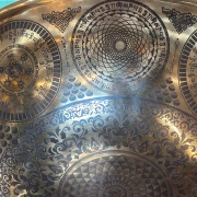 Tibetische Klangschale ø 25 cm Shri Yantra, Ton G