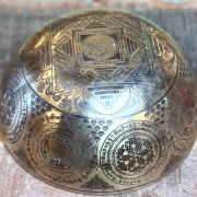 Tibetische Klangschale ø 25 cm Shri Yantra, Ton G