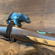 Gebetsflöte in D-Moll | Bären-Windblock | Rosenholz | Miguel Medina