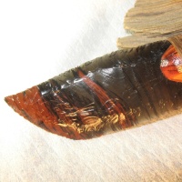 Kräutermesser aus Obsidian mit Manzanitaholzgriff (22 cm)