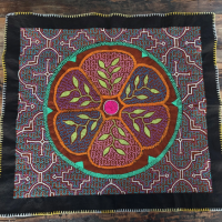 Florales Shipibo Altar Tuch 70 x 65 cm