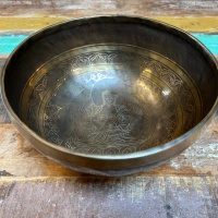 Klangschale mit Medizin Buddha | ø 25 cm | Ton ~ C# | Venus (138,59 Hz)